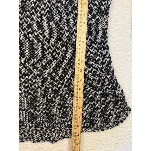 Eileen Fisher Womens Open Knit V Neck Sweater Black White USA Size Small - Picture 5 of 7